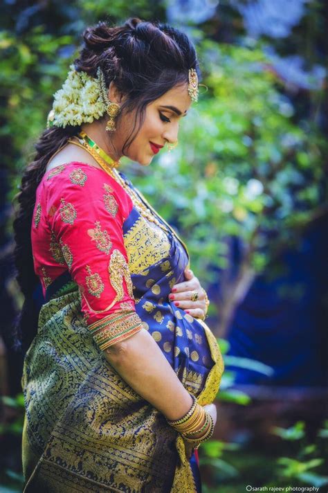 pregnancy photoshoot in saree|More.